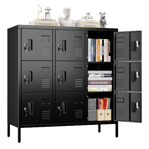 SUPEER Metal Lockers for Employees with 9 Doors